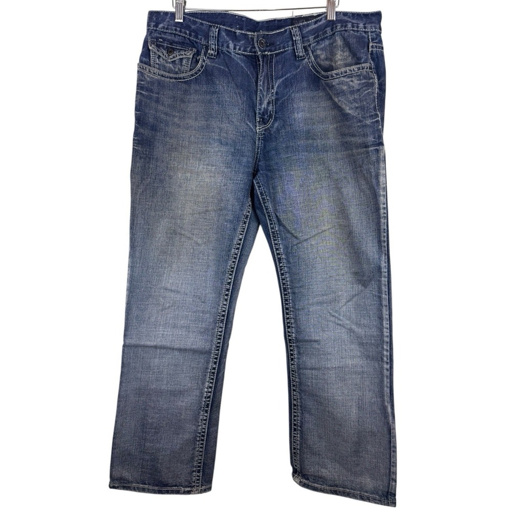 TK‎ Axel Jeans Treadwell Relaxed Straight Men's 36X30 Flap Pocket Embroidered
